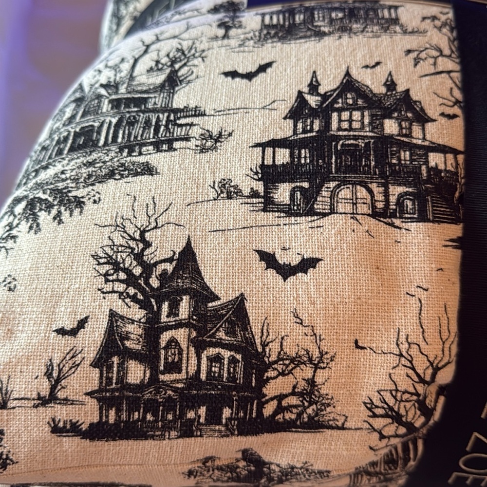 RACHEL ZOE 2PK Halloween bat haunted house throw pillow 20x20 ๐๏ธ๐ป๐ฆ - Picture 2 of 8